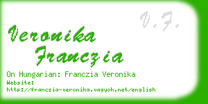 veronika franczia business card